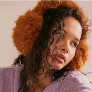 Free People x Jolene Faux Fur Earmuffs Brown OS NWT